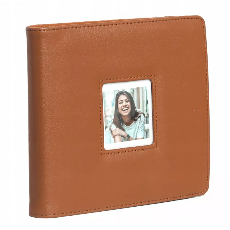 LOVEINSTANT Álbum de fotos para Polaroid Go, 36 hojas, 288 fotos, piel sintética PU marrón
