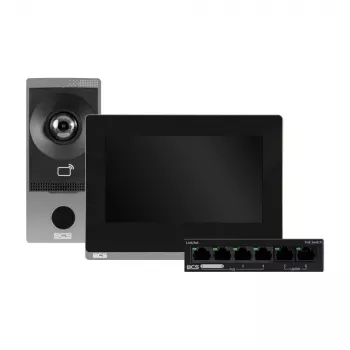 BCS-P-VIS01 Videoportero RFID exterior IP65 con PIN, cámara gran angular 2MP, PoE, audio bidireccional y protección antivandálica IK07
