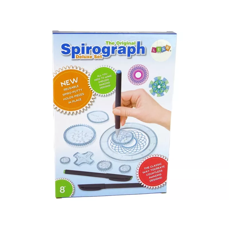 LEAN TOYS Spirograph juguete educativo – set de dibujo geométrico para niños a partir de 6 años