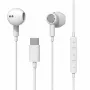Beline auriculares in-ear USB-C con micrófono y mando a distancia, blancos