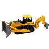 LEAN TOYS excavadora de orugas vehículo de construcción con 2 palas amarilla
