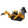 LEAN TOYS excavadora de orugas vehículo de construcción con 2 palas amarilla