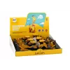 LEAN TOYS excavadora de orugas vehículo de construcción con 2 palas amarilla