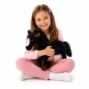 LEAN TOYS caballo de peluche mascota peluche negro 40cm x 37cm