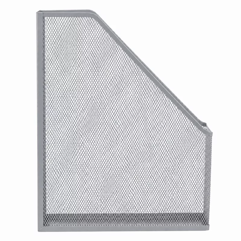 LEAN soporte organizador de oficina metálico para documentos y carpetas, vertical, plateado, A4