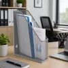 LEAN soporte organizador de oficina metálico para documentos y carpetas, vertical, plateado, A4