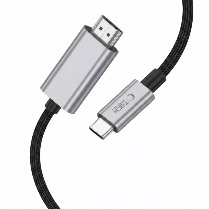 TECH-PROTECT ULTRABOOST cable USB-C a HDMI 2.1 8K 60Hz 200cm gris hierro