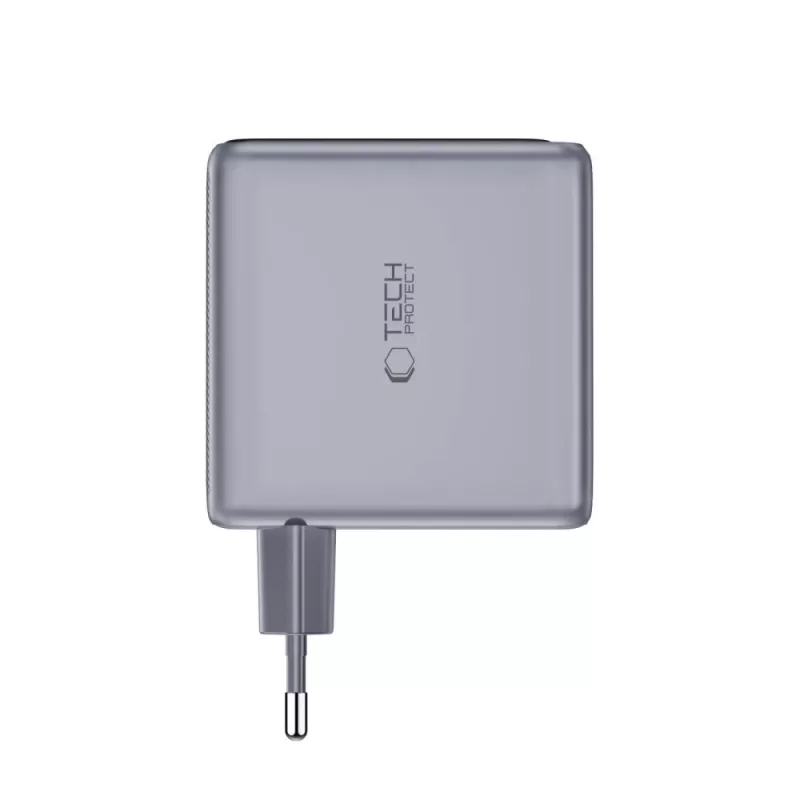 TECH-PROTECT POWERVISION NC140W-GaN cargador de 4 puertos PD 140W / QC3.0 gris oscuro