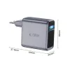 TECH-PROTECT POWERVISION NC140W-GaN cargador de 4 puertos PD 140W / QC3.0 gris oscuro