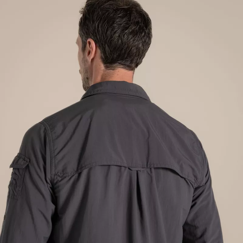 Camisa de manga larga Craghoppers NosiLife Adventure LS III - Black Pepper - XXL