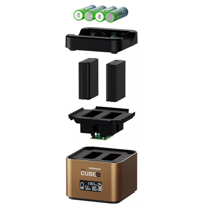 Hähnel ProCube 2 Twin cargador para Olympus (1000 574.0)