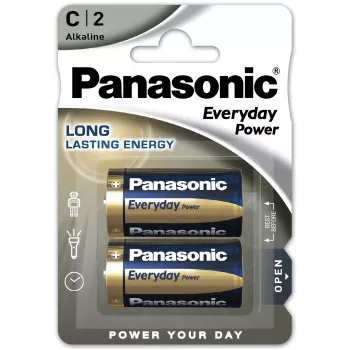 Pilas alcalinas Panasonic Everyday Power C LR14 1,5 V pack de 2 blíster