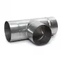 Conector en T de acero galvanizado para chimenea 107mm x 160mm 90°