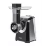 TEESA TSA3025 Set eléctrico de rallador de verduras y picadora de carne – 1900 W máx, 350 W nominales, 2,3 kg/min, 3 discos para carne, 4 tambores ralladores, embutidora, accesorio Kubbe, exprimidor de cítricos, blanco