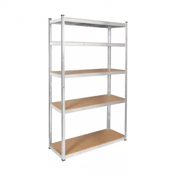 Rebel RB-1252 Estantería metálica 205x120x45 cm plata 5 baldas 875 kg