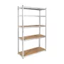 Rebel RB-1252 Estantería metálica 205x120x45 cm plata 5 baldas 875 kg