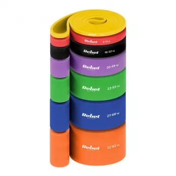 REBEL ACTIVE Power Band PT-S7 Set de bandas elásticas TPE, 7 bandas, 4-82 kg, bolsa de transporte