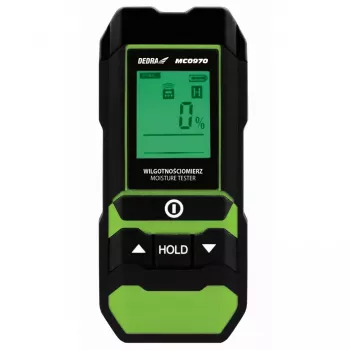 DEDRA MC0970 medidor de humedad con electrodos de aguja para madera y materiales de construcción