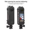 PULUZ PU979B funda protectora con soporte y doble zapata de flash en frío para Insta360 X4 – Negro