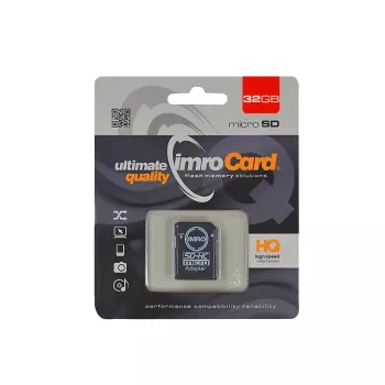 IMRO tarjeta de memoria microSDHC 32GB con adaptador SD, Class 10 UHS-I U1 A1, hasta 80MB/s