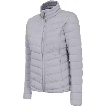 4F Chaqueta de mujer H4L21 KUDP003 27M, gris claro frío jaspeado, S