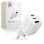 TECH-PROTECT NCA100W-GAN-AVS cargador de red GaN de 3 puertos PD 3.2 100W / QC3.0 blanco