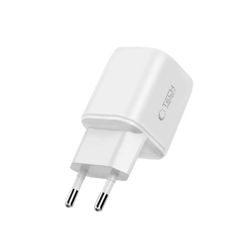 TECH-PROTECT NCA100W-GAN-AVS cargador de red GaN de 3 puertos PD 3.2 100W / QC3.0 blanco