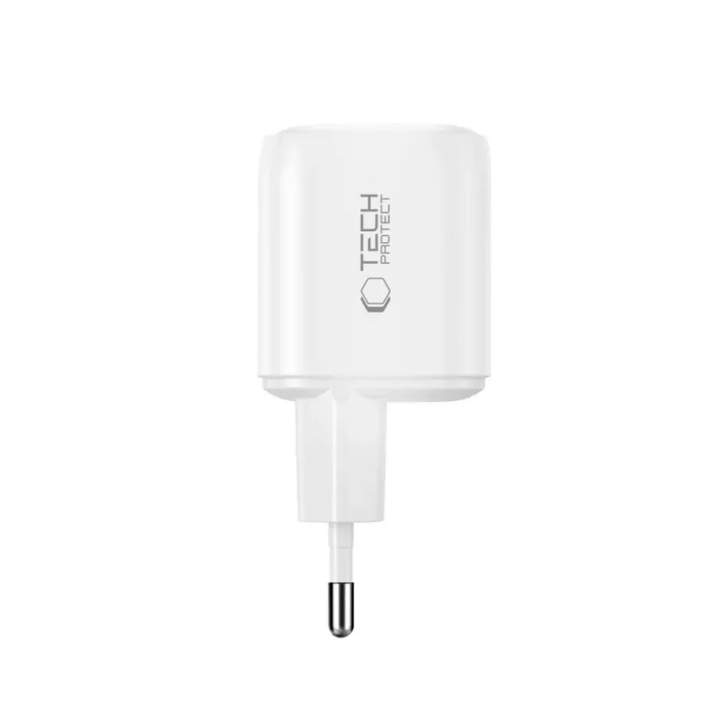 TECH-PROTECT NCA100W-GAN-AVS cargador de red GaN de 3 puertos PD 3.2 100W / QC3.0 blanco
