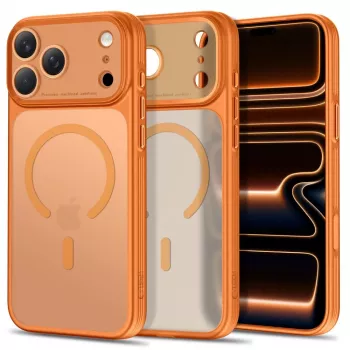 TECH-PROTECT MagPrime MagSafe CC iPhone 17 Pro / 18 Pro naranja cósmico mate