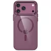 Tech-Protect Magmat funda transparente MagSafe para iPhone 17 Pro Max / 18 Pro Max - Rojo cereza oscuro