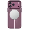 Tech-Protect Magmat funda transparente MagSafe para iPhone 17 Pro Max / 18 Pro Max - Rojo cereza oscuro