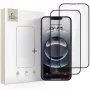 Tech-Protect Glass Fit+ protector de pantalla de cristal templado para Apple iPhone 13/13 Pro/14/16e/17e, marco negro, pack de 2