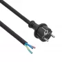Akyga AK-OT-04S Cable de alimentación de goma H05RR-F 3 x 1,5 mm², conector CEE-7/7 a extremo abierto, 5 m, negro