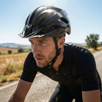 Kask Speed Casco negro brillante con luz LED, talla M (54-58 cm) de Vayox