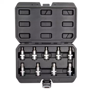 NEO TOOLS Puntas hexagonales con llave de vaso de 55 mm, juego de 9