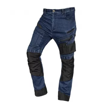 NEO TOOLS 81-360-1-L pantalón de trabajo vaquero con refuerzos Oxford, azul marino, talla L