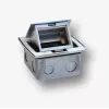 BACHMANN Mini Countertop Box 3M - caja de sobremesa para montaje de tomas estándar 22,5x45 mm (45x45 mm) abatible, blanca