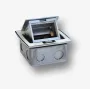 BACHMANN Mini Countertop Box 3M - caja de sobremesa para montaje de tomas estándar 22,5x45 mm (45x45 mm) abatible, blanca