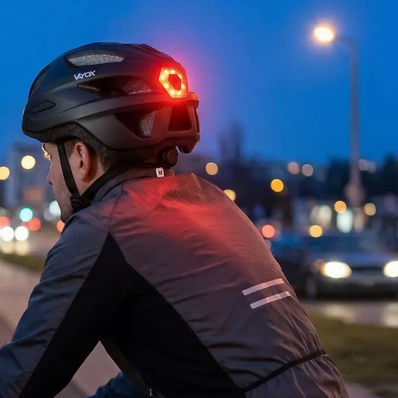 Casco de bicicleta Kask Active LED, negro mate, talla L VA0424BML Vayox