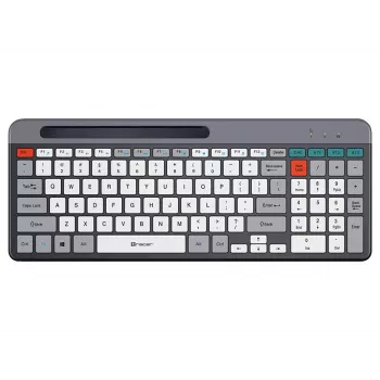 TRACER SHARP Teclado inalámbrico, 2,4 GHz, tamaño completo, QWERTY, Negro