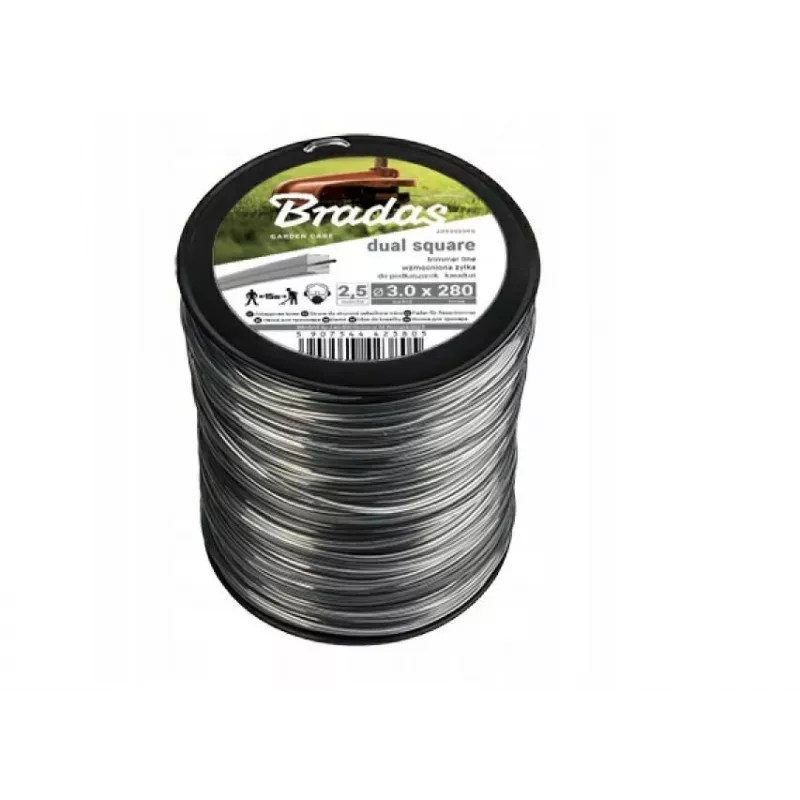 Bradas ZRK3025KG Alambre para plantas 30m verde, alma de acero de 2,5mm con recubrimiento de plástico y cortador