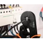 Alicate de crimpar automático de trinquete para terminales de 0,25-16 mm² (AWG 23-5), crimpado cuadrado, 210 mm, mango ergonómico de dos componentes, negro/naranja