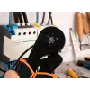 Alicate de crimpar automático de trinquete para terminales de 0,25-16 mm² (AWG 23-5), crimpado cuadrado, 210 mm, mango ergonómico de dos componentes, negro/naranja