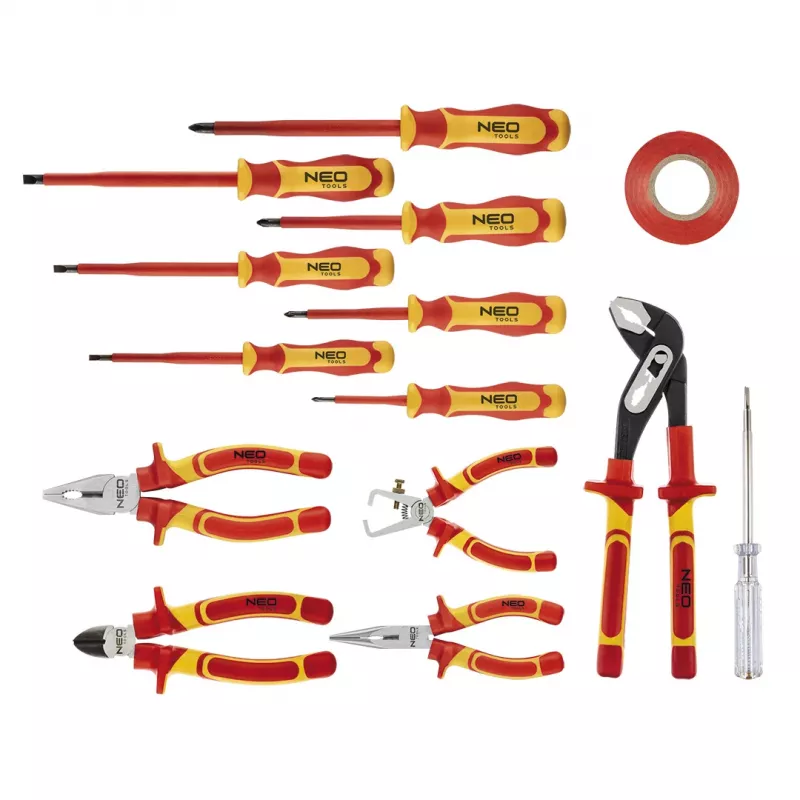 NEO TOOLS Juego de alicates y destornilladores 1000V, 13 uds.