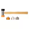 NEO TOOLS Martillo de caras blandas con recambios 660 g, 45 mm, mango de fibra de vidrio