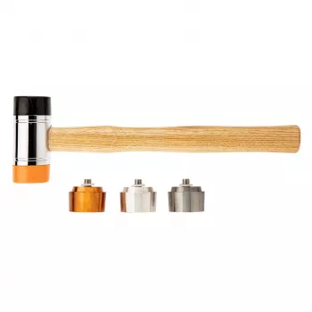 NEO TOOLS Martillo de caras blandas con recambios 660 g, 45 mm, mango de fibra de vidrio
