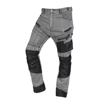 Pantalón de trabajo vaquero con refuerzos Oxford NEO TOOLS, gris, talla S