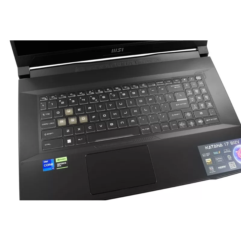 Portátil gaming MSI Katana 17 B13VEK-1261XPL, 17,3 inch FHD 144Hz, Intel Core i7-13620H, 16GB DDR5, 2TB SSD, NVIDIA GeForce RTX 4050 6GB, sin sistema operativo, negro