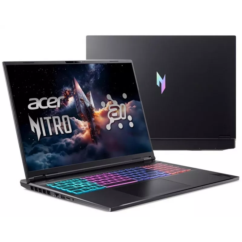 Portátil gaming Acer Nitro 16 AI - AMD Ryzen AI 9 365, 16 inch WQXGA 165Hz, 32GB DDR5, 2TB SSD, RTX 5070 Ti, Windows 11 Pro