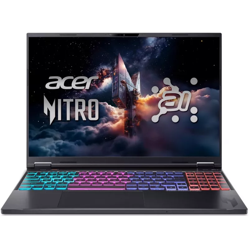 Portátil gaming Acer Nitro 16 AI - AMD Ryzen AI 9 365, 16 inch WQXGA 165Hz, 32GB DDR5, 2TB SSD, RTX 5070 Ti, Windows 11 Pro
